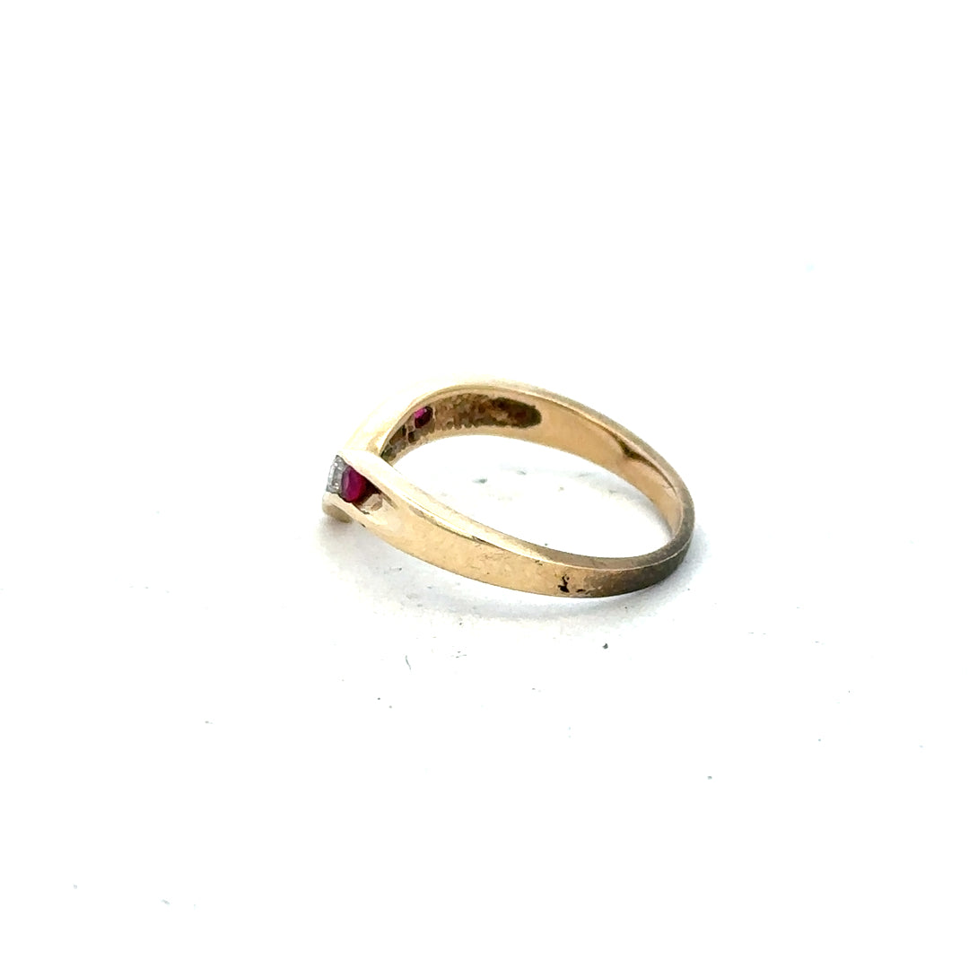 Yellow gold ring in size J, unbranded 9ct gold jewelry, showcasing a smooth, polished band with a simple, elegant design.