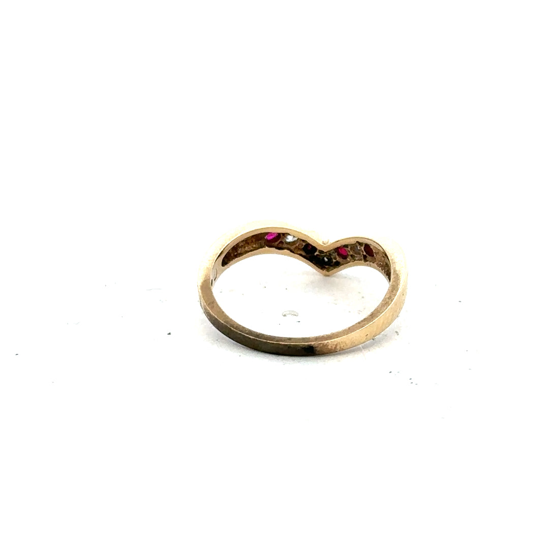 9ct yellow gold ring in size J with a smooth polished band, unbranded, showcasing a classic and elegant design.