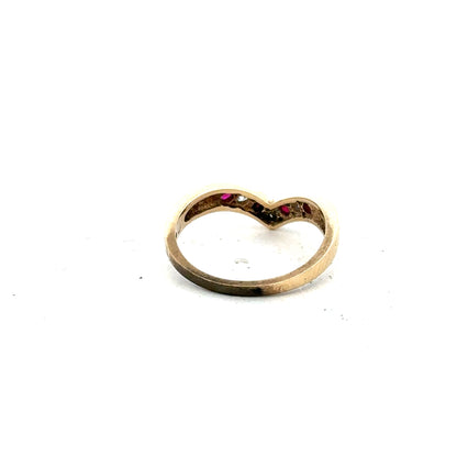 9ct yellow gold ring in size J with a smooth polished band, unbranded, showcasing a classic and elegant design.