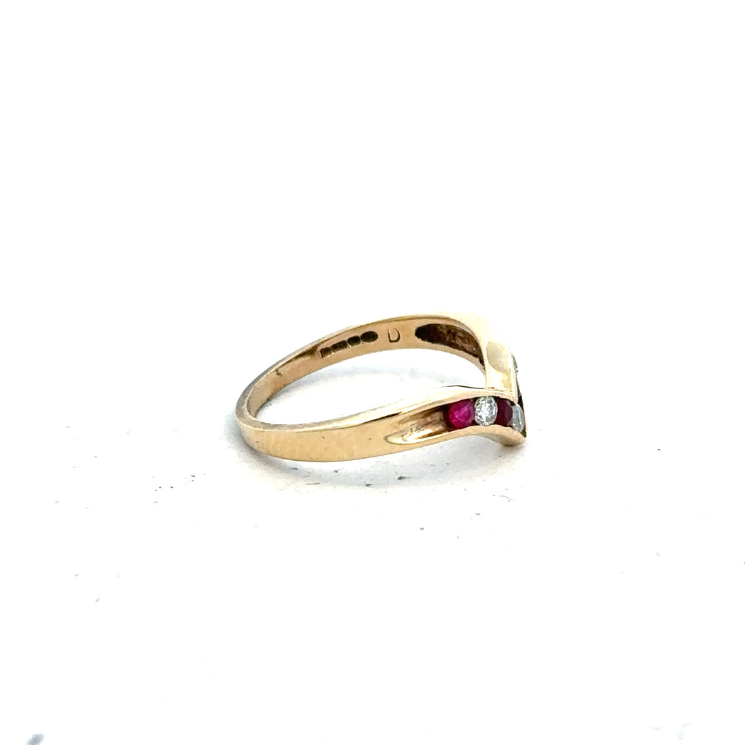 9ct yellow gold ring in size J with a smooth band, unbranded jewelry piece for elegant everyday wear.