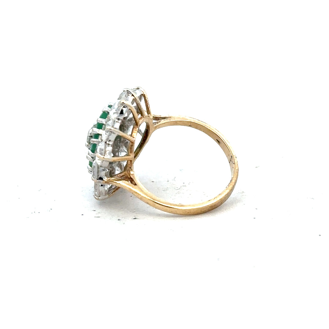 9ct yellow gold ring in size J with a smooth band, unbranded, displayed on a plain background.