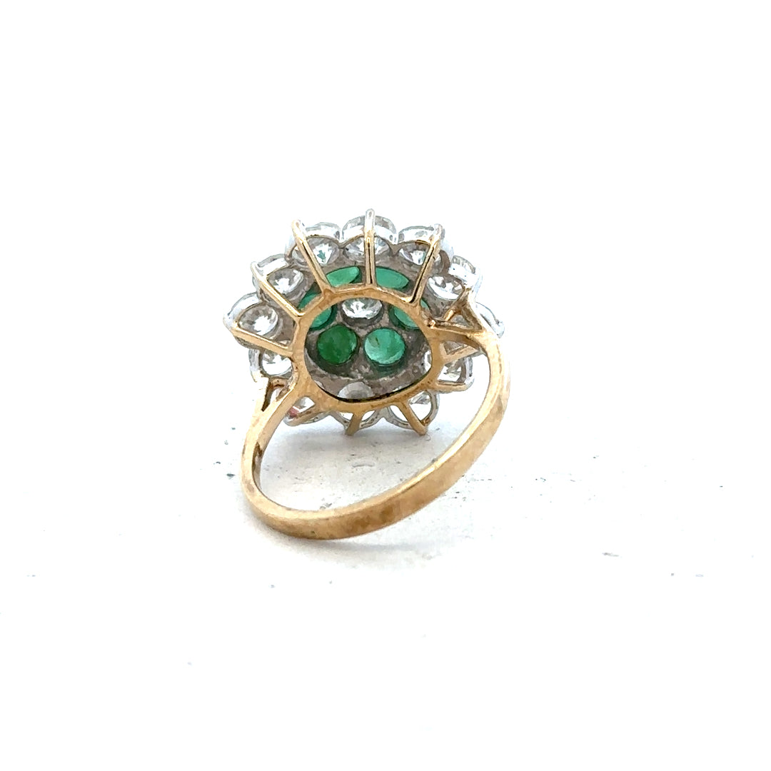9ct yellow gold ring in size J with a simple band design, unbranded jewelry, shown on a plain background.