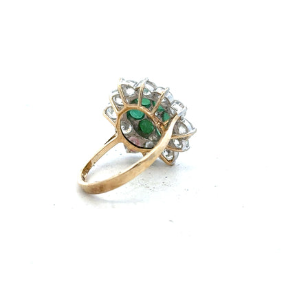 9ct yellow gold ring in size J with a smooth band, unbranded jewelry accessory, displayed on a neutral background.
