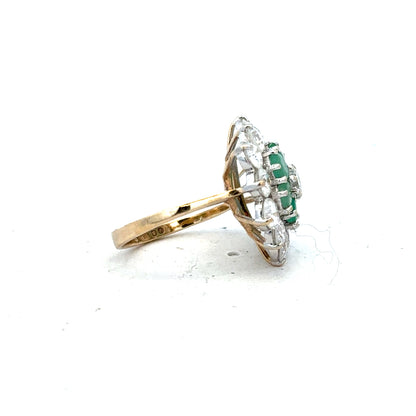 9ct yellow gold ring in size J, unbranded, with a smooth polished band and classic design.