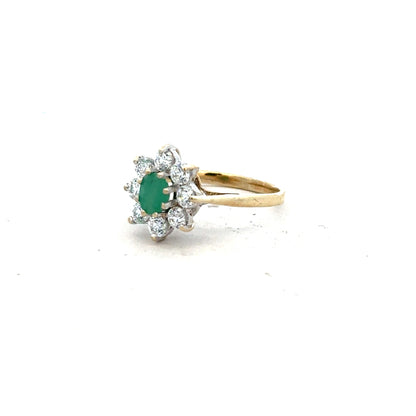9ct yellow gold ring in size J with a smooth band, unbranded jewelry, shown close-up against a neutral background