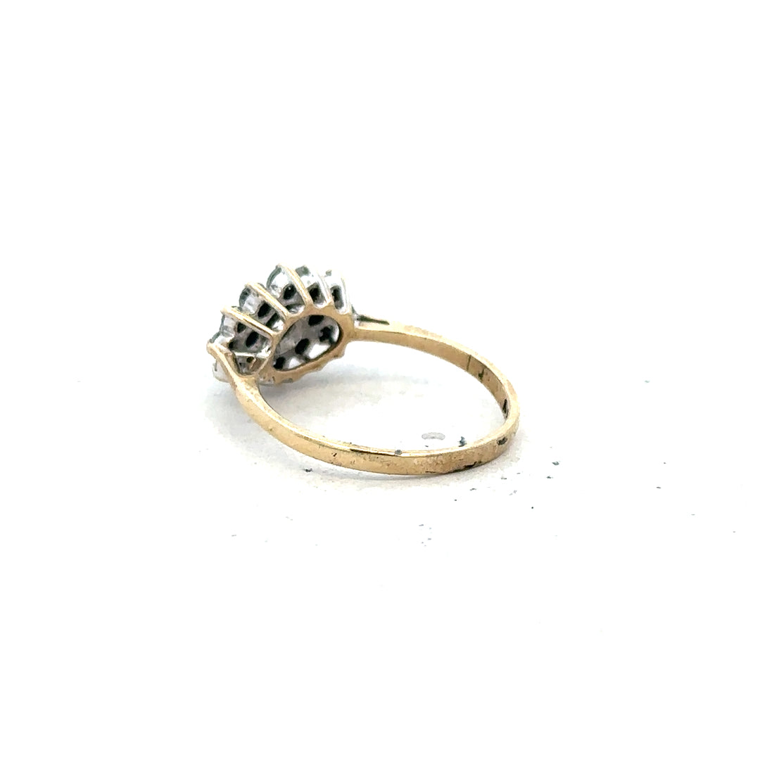 9ct yellow gold ring size J1/2 with a smooth band, unbranded jewelry piece designed for elegant everyday wear.