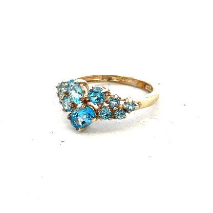 9ct yellow gold ring size K with smooth band, unbranded jewelry, showcasing a classic design and polished finish.