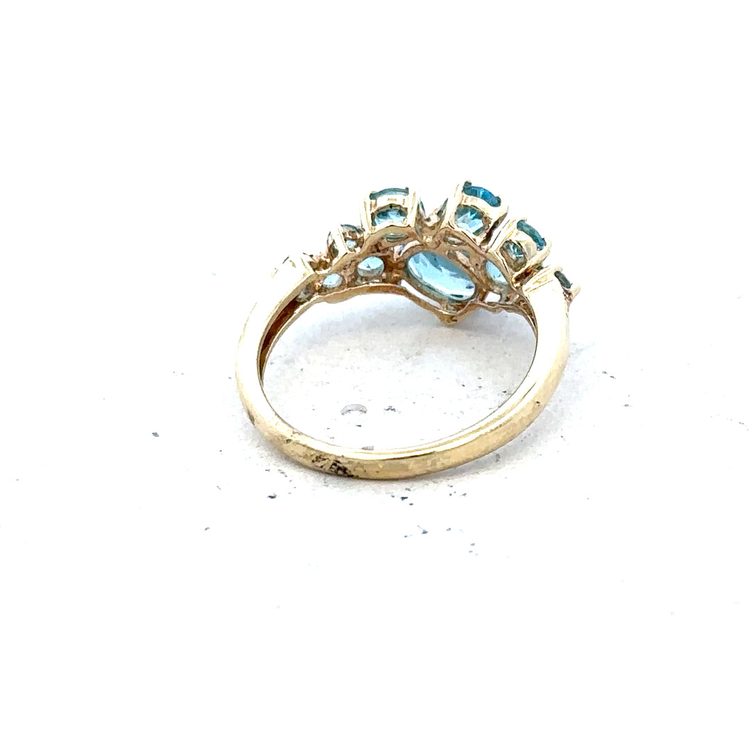 9ct yellow gold ring in size K with a smooth polished finish, unbranded jewelry accessory for elegant wear