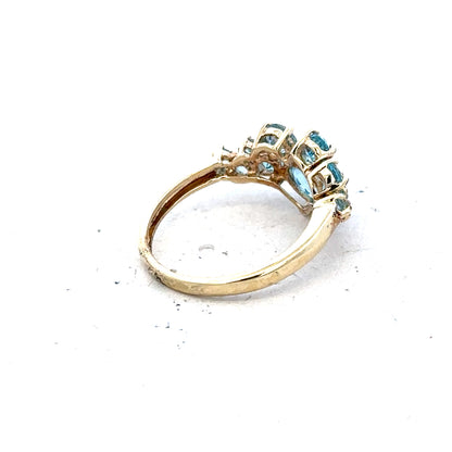 9ct yellow gold ring in size K with a simple, elegant band, unbranded jewelry showcasing classic gold craftsmanship.