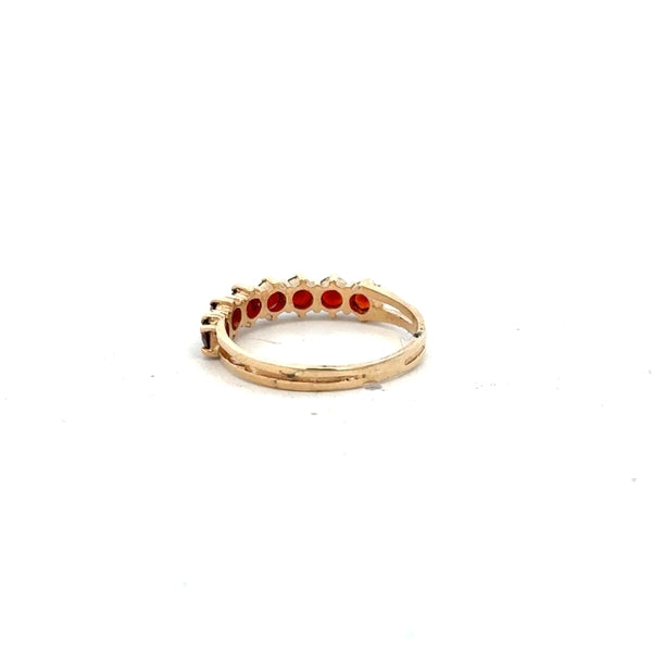 9ct yellow gold ring size K 1/2 with a smooth band, unbranded jewelry piece displayed on a neutral background.
