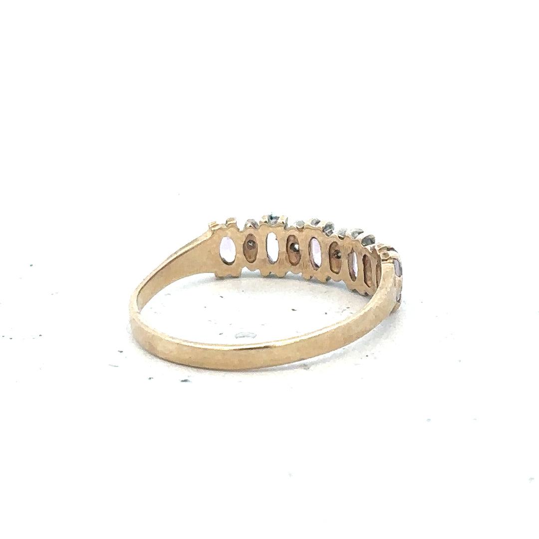 9ct yellow gold ring size K1/2 with a smooth polished finish, unbranded jewelry, close-up view of the elegant ring.