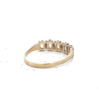9ct yellow gold ring size K1/2 with a smooth polished finish, unbranded jewelry, close-up view of the elegant ring.