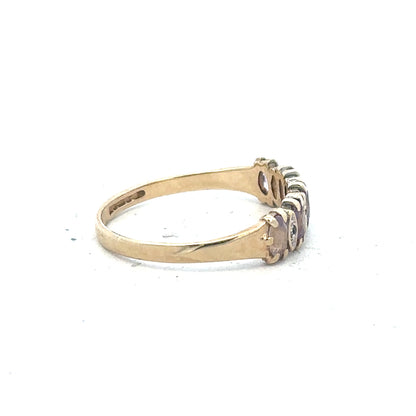 9ct yellow gold ring size K1/2 with a smooth polished band, unbranded, displayed on a neutral background.