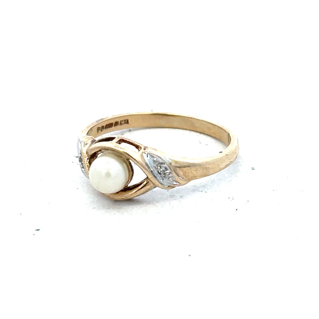 9ct yellow gold ring in size K1/2, featuring a smooth band and unbranded design, displayed on a plain background.