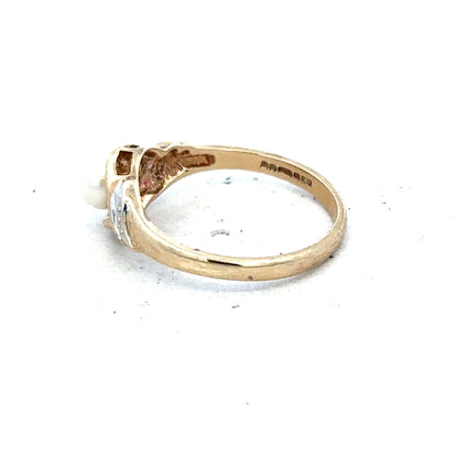 9ct yellow gold ring size K1/2 with a smooth polished band, unbranded, displayed on a neutral background.