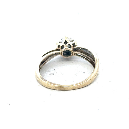 9ct yellow gold ring in size L featuring a smooth band design, unbranded jewelry accessory.