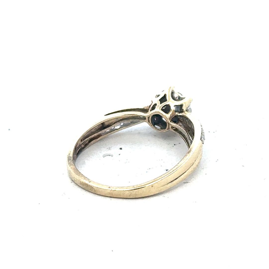 9ct yellow gold ring in size L with a simple, elegant band, unbranded jewelry piece for everyday wear.