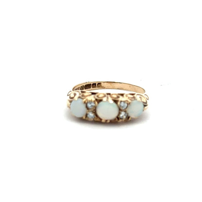 9ct yellow gold ring size L with a smooth band, unbranded, displayed on a neutral background.
