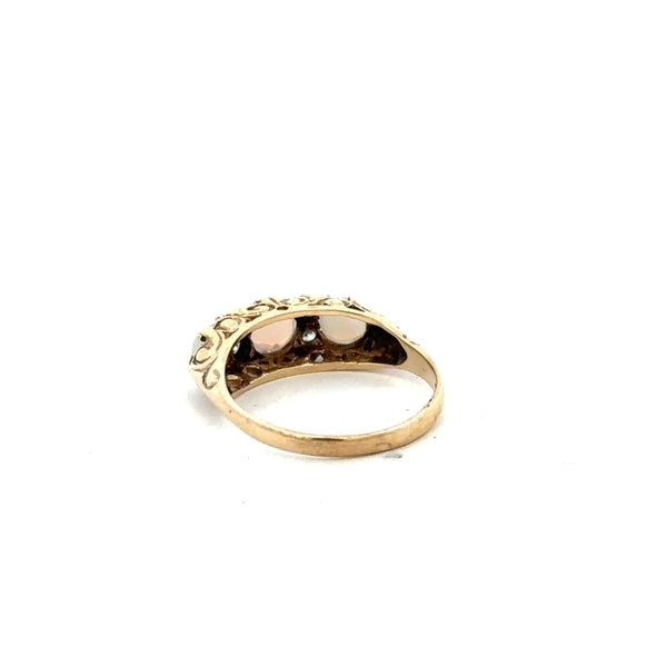 9ct yellow gold ring in size L with a simple band design, unbranded, showcased on a plain background.