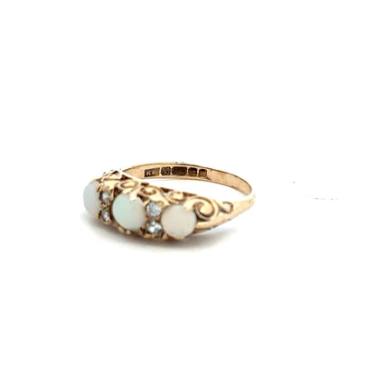 9ct yellow gold ring in size L with a simple band design, unbranded jewelry piece.