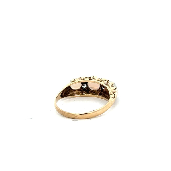 9ct yellow gold ring in size L with a simple band design, unbranded, displayed against a neutral background.