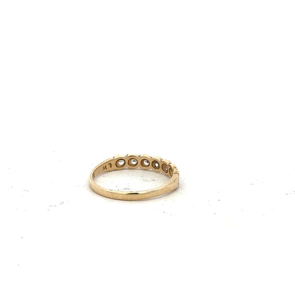 9ct yellow gold ring in size L with a smooth polished finish, unbranded jewelry accessory.