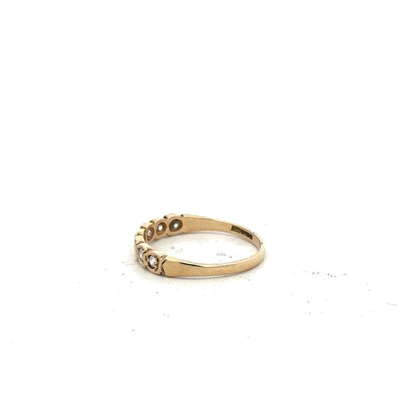 9ct yellow gold ring size L with a smooth, polished band, unbranded jewelry accessory for elegant wear.