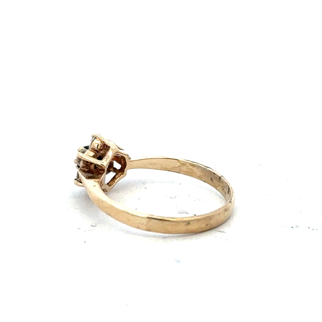 9ct yellow gold ring in size L with a simple band design, unbranded jewelry piece.