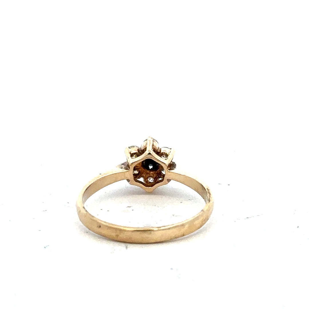 9ct yellow gold ring in size L with a simple, elegant band, unbranded jewelry piece.