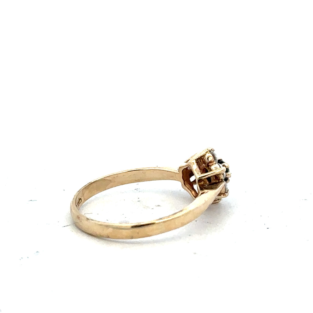 9ct yellow gold ring in size L with a smooth band, unbranded, featuring a polished finish and classic design.