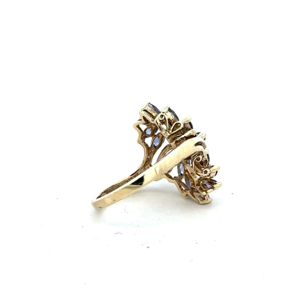 9ct yellow gold ring size L with a smooth polished finish, unbranded jewelry accessory, shown on a white background.