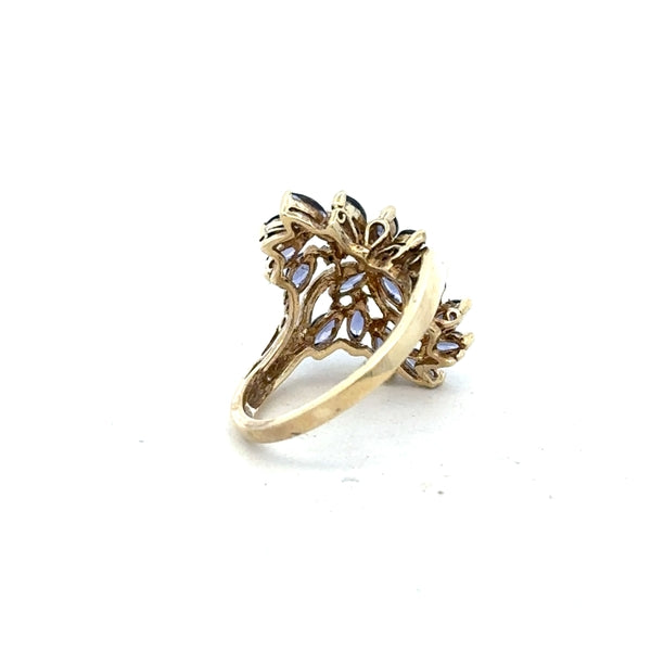 9ct yellow gold ring in size L with a simple band design, unbranded, shown on a plain background.