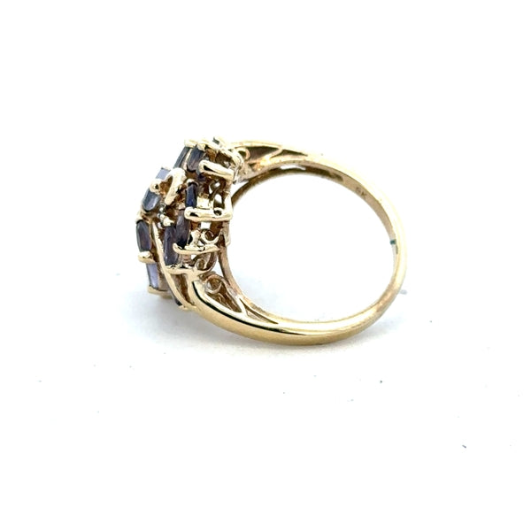 9ct yellow gold ring size L with a smooth polished band, unbranded jewelry accessory.