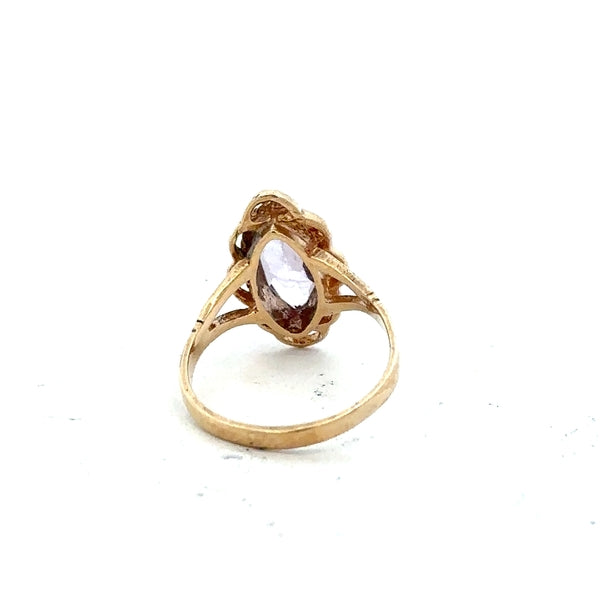 9ct yellow gold ring in size L with a simple band design, unbranded, displayed on a plain background.