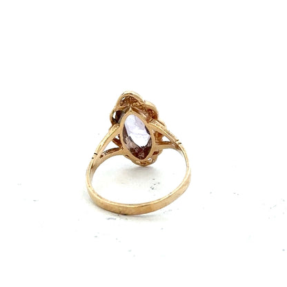 9ct yellow gold ring in size L with a simple band design, unbranded, displayed on a plain background.