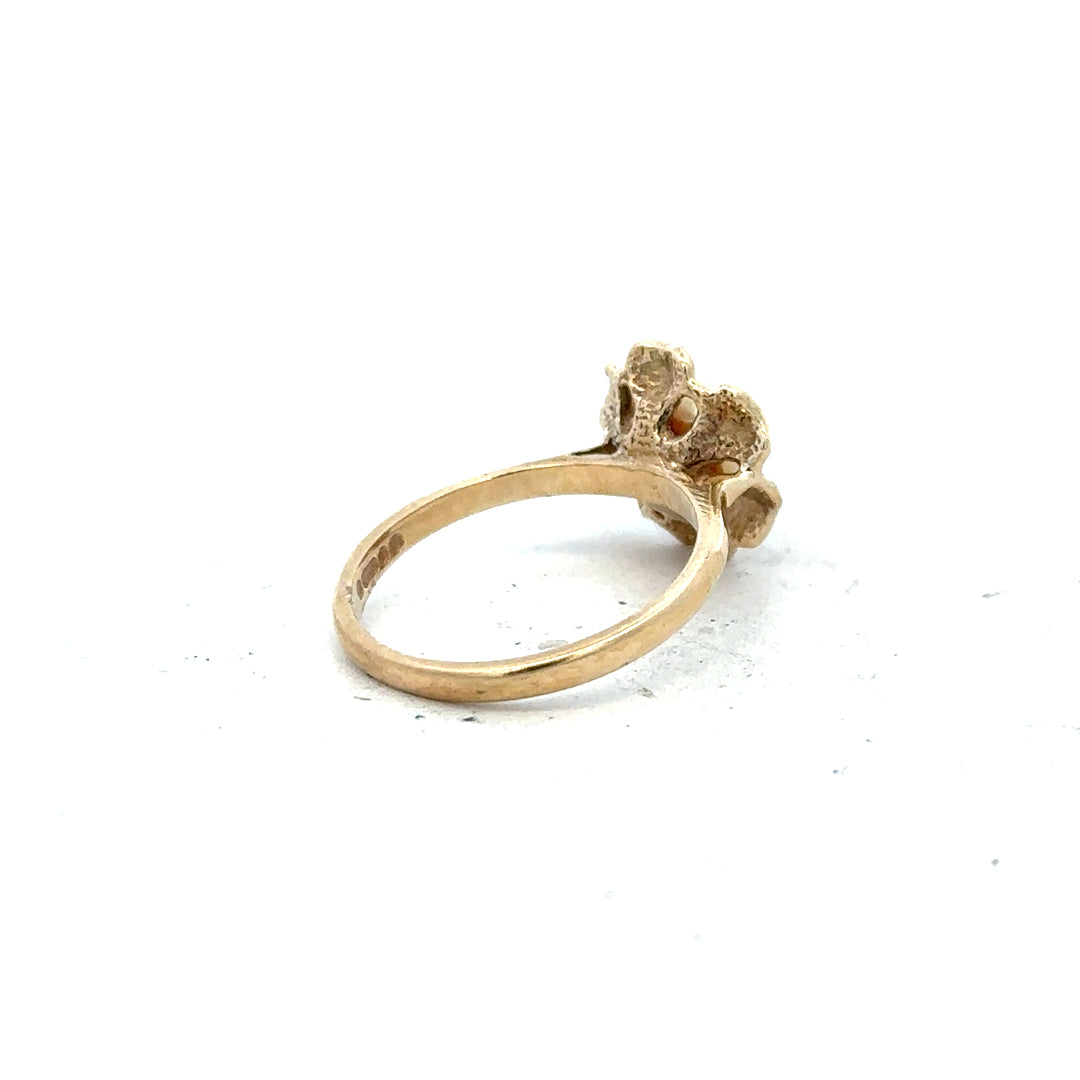 9ct yellow gold ring in size L with a smooth, polished finish, unbranded jewelry for elegant everyday wear.