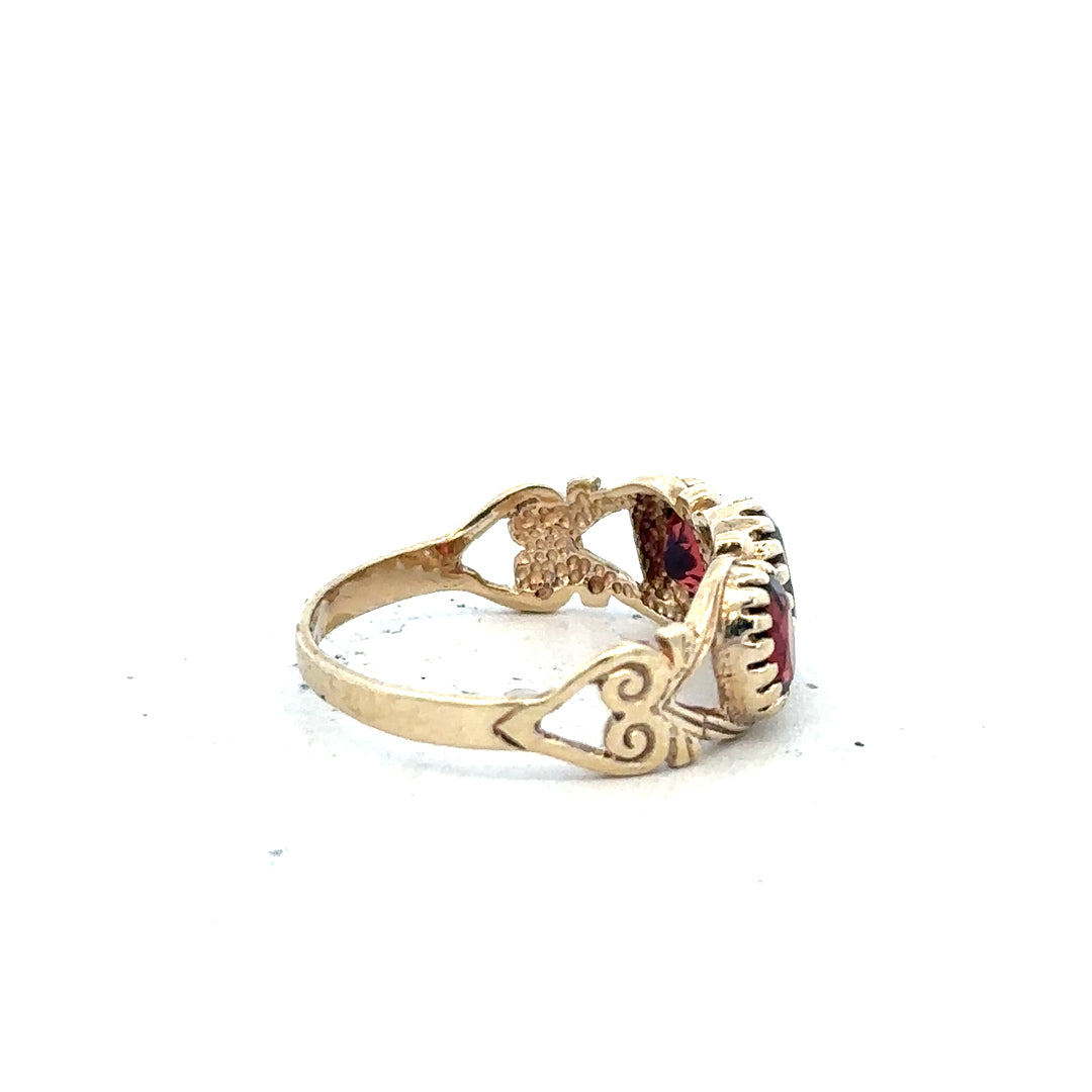 9ct yellow gold ring in size L, featuring a smooth band design, unbranded jewelry for elegant wear.