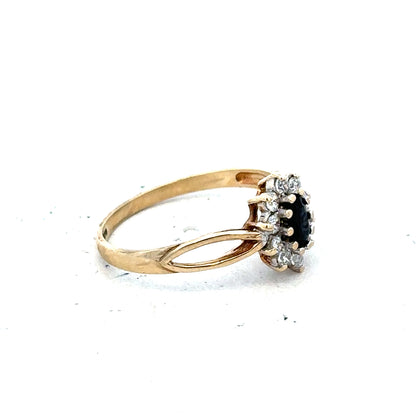 9ct yellow gold ring in size L, featuring a simple, elegant band with a polished finish. Unbranded jewelry accessory.