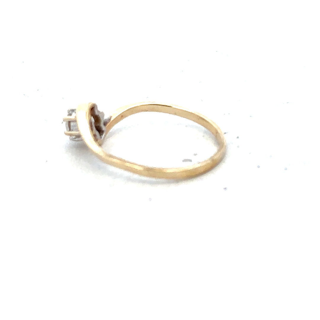 9ct yellow gold ring in size L with a smooth polished finish, unbranded jewelry shown on a plain background.