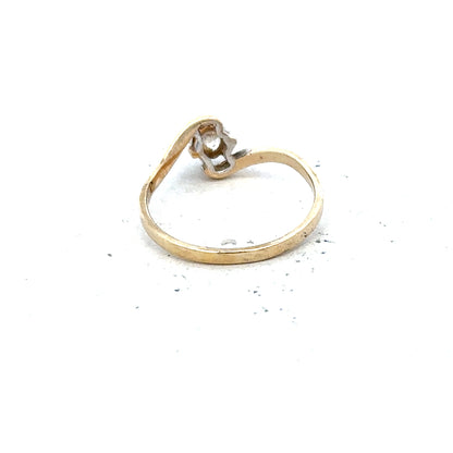 9ct yellow gold ring in size L with a simple polished band, unbranded, displayed against a plain background.