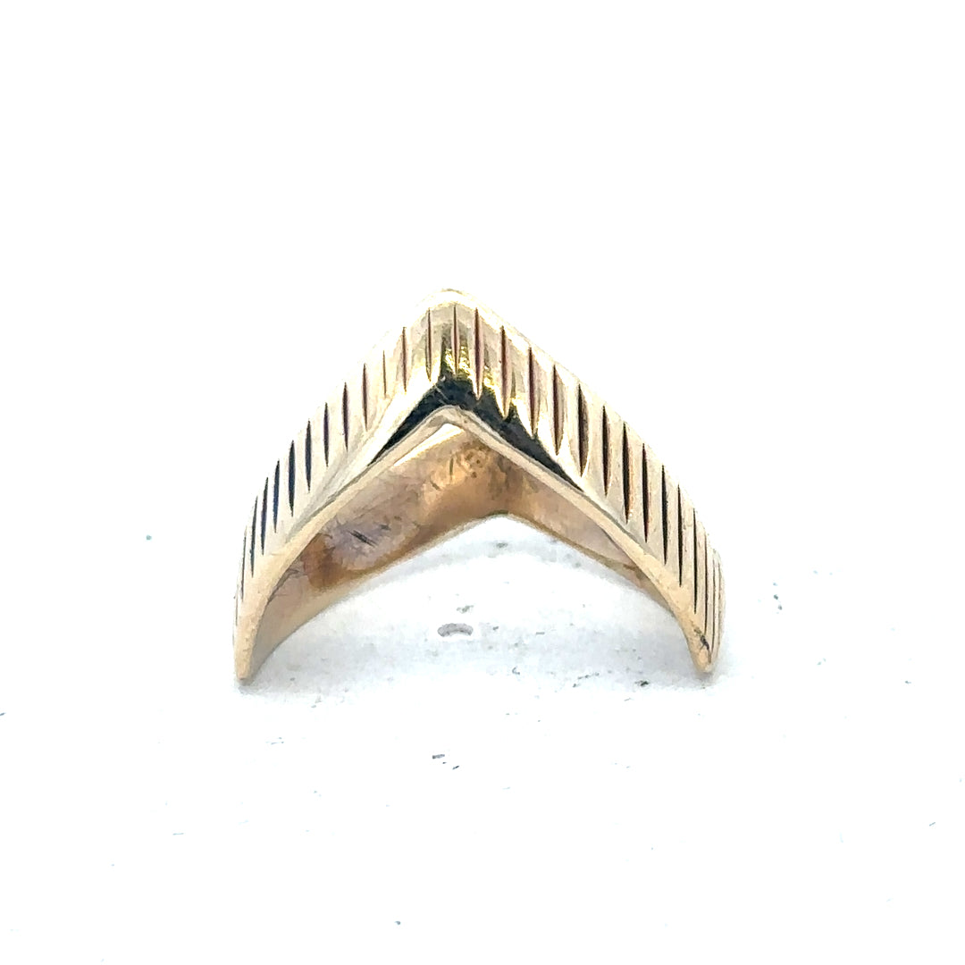 9ct yellow gold ring in size L1/2 with a smooth polished band, unbranded jewelry accessory.