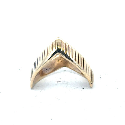 9ct yellow gold ring in size L1/2 with a smooth polished band, unbranded jewelry accessory.