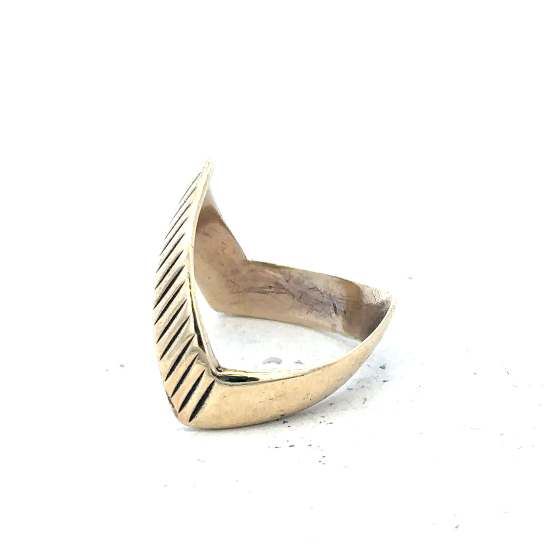 Yellow gold ring in size L1/2 featuring a smooth polished band, unbranded 9ct yellow gold jewelry.