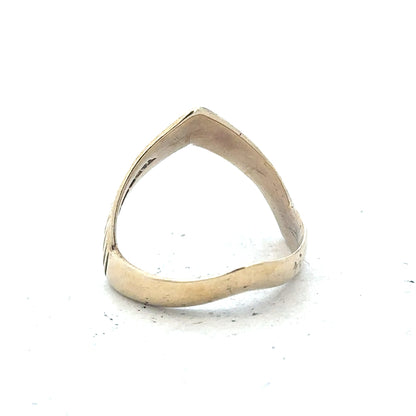 9ct yellow gold ring in size L1/2, simple unbranded gold band with smooth finish, shown against a plain background.