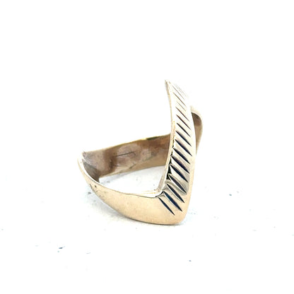 9ct yellow gold ring in size L 1/2, featuring a smooth band design, unbranded jewelry for elegant wear.