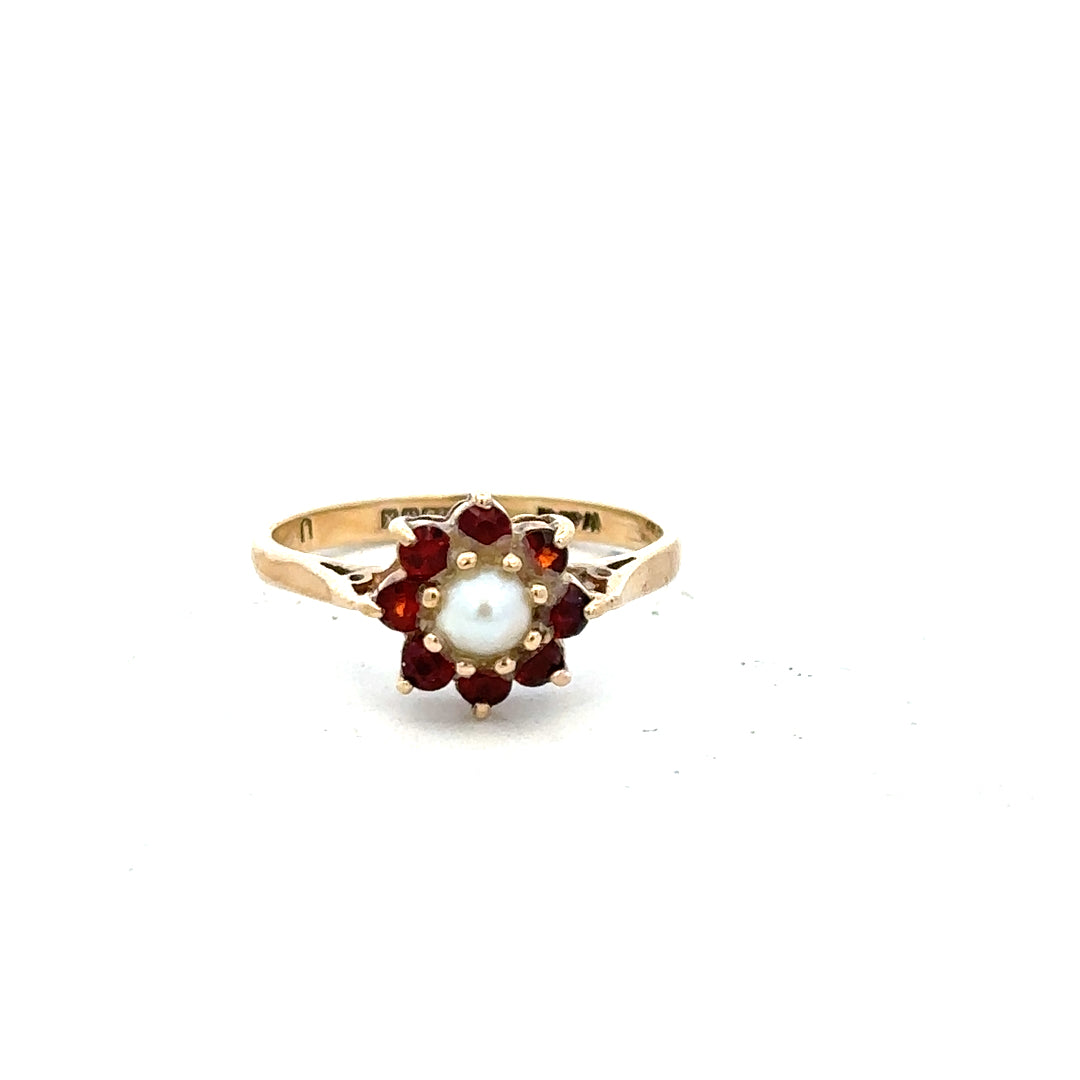 9ct yellow gold ring size L1/2 with a smooth band, unbranded jewelry accessory, shown in a close-up image.