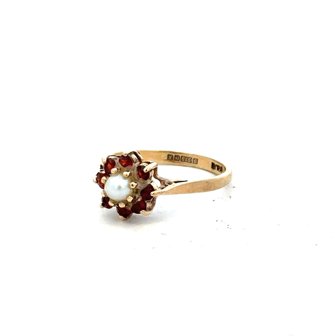 9ct yellow gold ring in size L 1/2 with a smooth band, unbranded jewelry piece, shown in a clear image.
