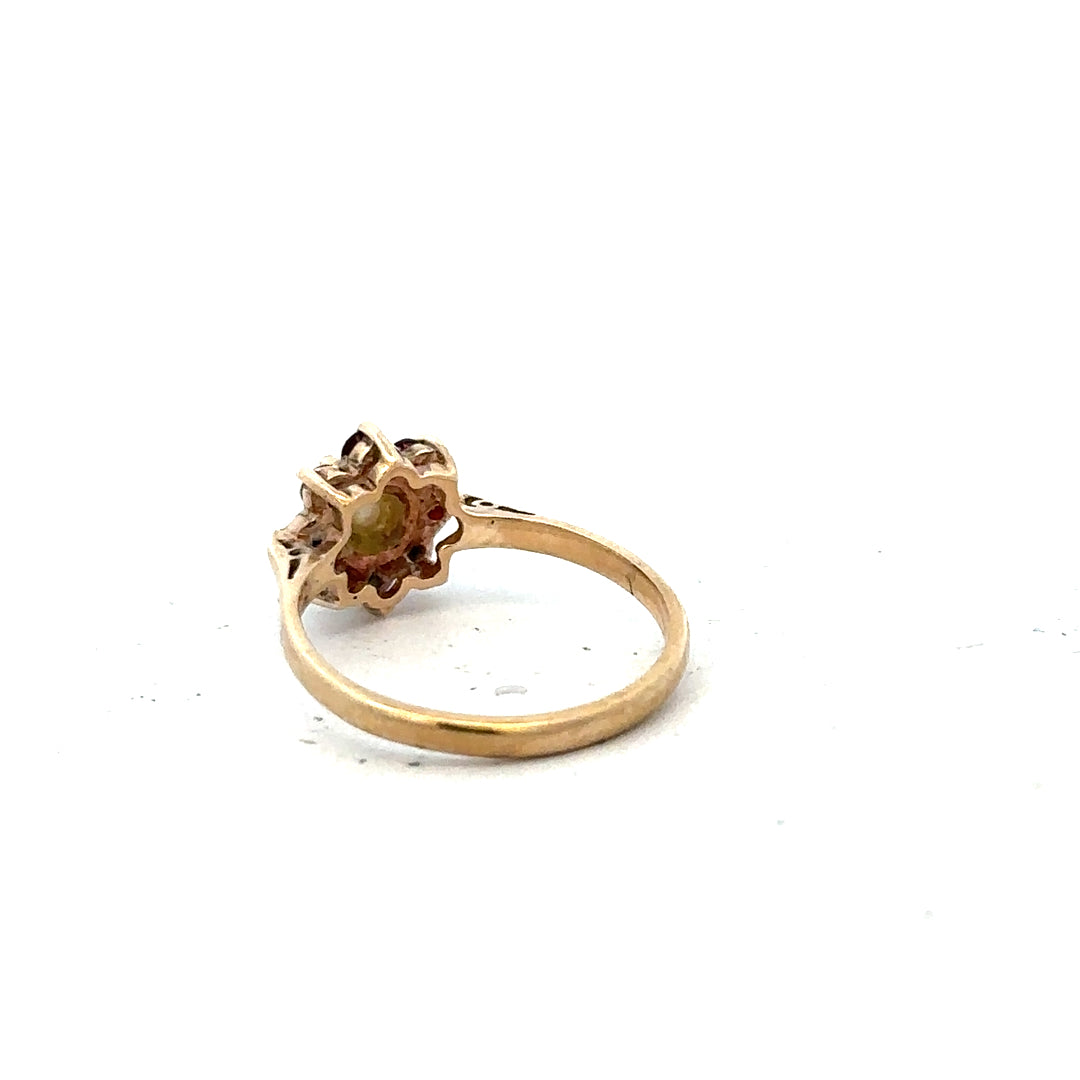 9ct yellow gold ring in size L1/2 with a smooth band, unbranded jewelry showcasing classic gold craftsmanship.
