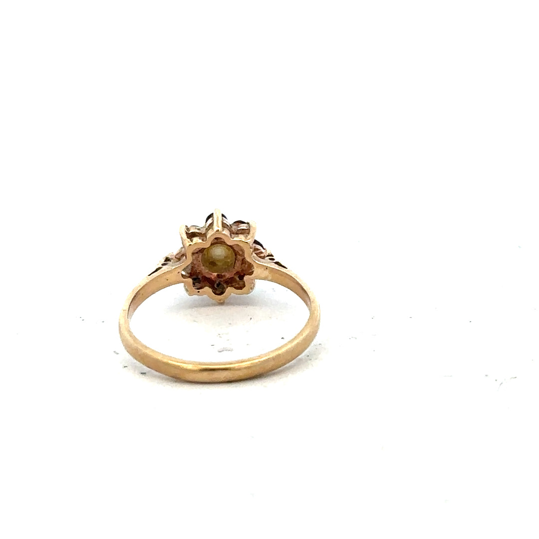 9ct yellow gold ring in size L1/2 with a simple band design, unbranded jewelry, shown on a plain background.