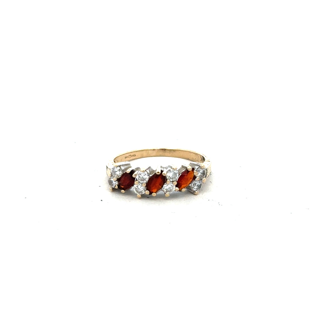 9ct yellow gold ring in size L 1/2, unbranded, showcasing a smooth polished band on a plain background.